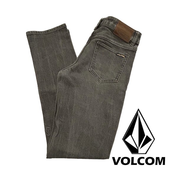 Volcom Other - Volcom Boys Vorta Slim Straight Fit Denim Jeans - Gray Size 28